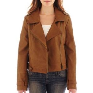 SugarFly Tan Faux Leather Jacket